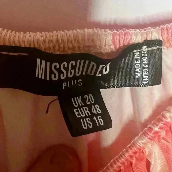 MISSGUIDED PLUS Slinky Swirl Print Milkmaid Top In Multi-orange size 16 - Picture 6 of 6